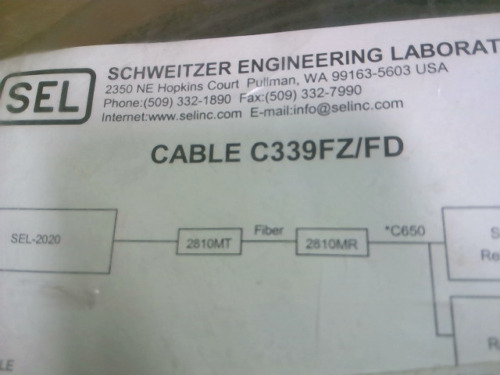 Schweitzer Engineering Sel-c339 Communication Cable - Fa Ssh