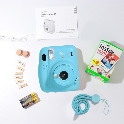 Combo Instax Mini 11 Camara Instantanea Fujifilm - Azul Sky