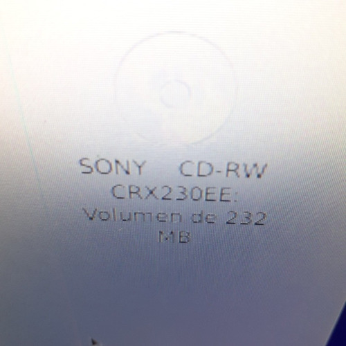 Imagen 7 de 7 de Lectograbadora Cd-r/rw Sony Crx230