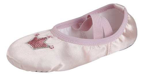 Zapatillas Media Punta Lona Y Gamuza Ballet Niña Con Diseño