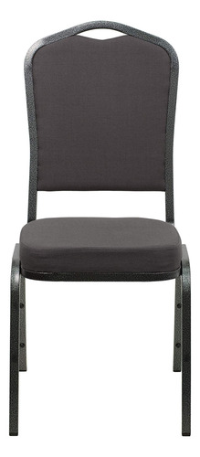 Juego De 4 Sillas Apilables Acolchadas Gris Banquetes Evento