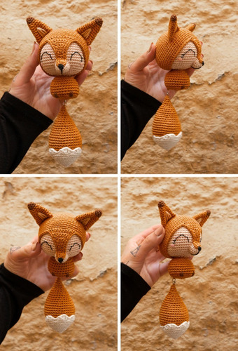 Patrones Zorros Llaveros Amigurumis Crochet Kawaii