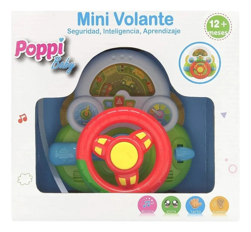 Mini Volante Con Actividades Luz Y Sonido Bebe Poppi
