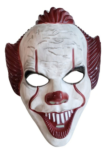 Máscara It Palhaço Assassino Terror Pennywise Halloween Cor Branco It A Coisa