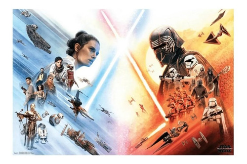 Poster Starwars Face Off El Acenso De Skywalker