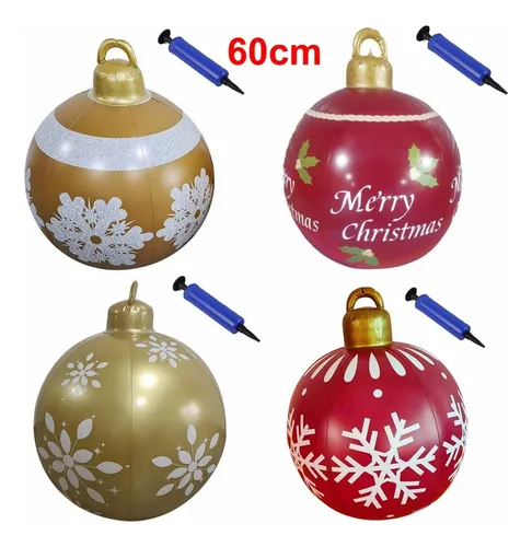 Set De Esferas Navideñas Inflables Gigantes For Patio Exter