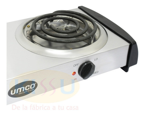 Imagen 3 de 4 de Cocineta Umco Eléctrica 2q Acero Inox Precio Incluido Iva