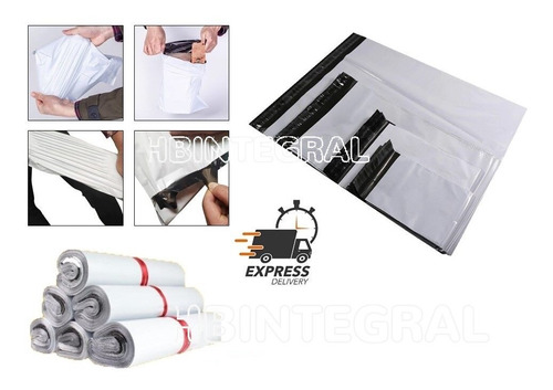 Imagen 3 de 5 de Bolsas Sobres Envios E-commerce Blanca 32x45 C/adhesivo X100