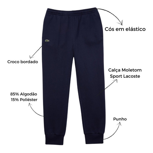 Imagem 2 de 8 de Calça Moletom Lacoste Lançamento Original Envio Imediato