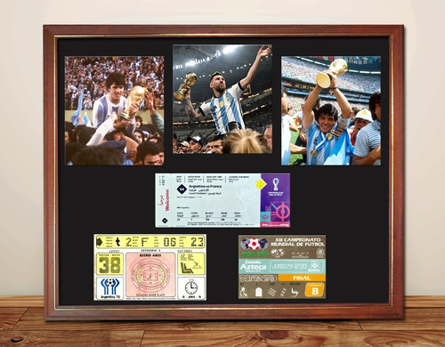 Argentina Tri Campeón Mundial Fifa Passarella Messi Maradona