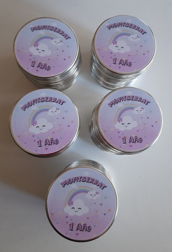 Imagen 4 de 10 de 30 Latitas Personalizadas C/sticker Superior 5.5 Cm X 1.5 Cm
