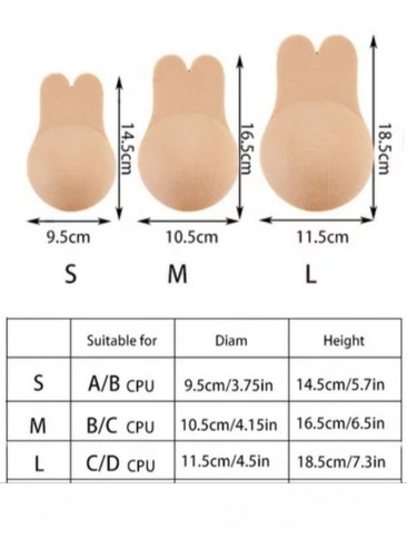 Imagen 3 de 7 de Sostén Invisible Push Up Levanta Busto Cubre Pezones