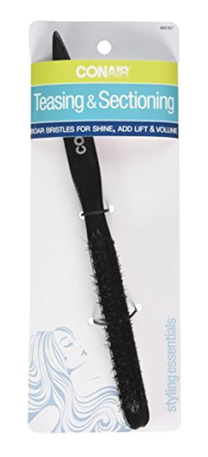 Conair Slim Teasing Hair Brush, Mixed Boar Bristle