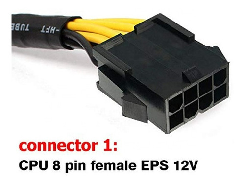 Imagen 2 de 3 de Splitter Mallado Cpu 8 Pines A Pci-e 2x8 Pines (6+2) Mineria