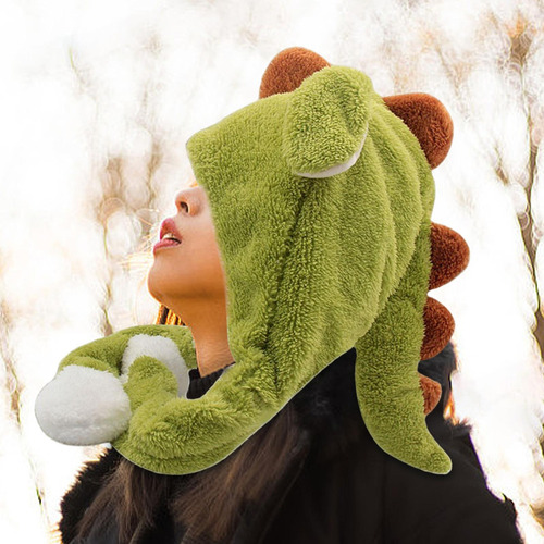 Gorro De Peluche Con Orejas Saltando Y De Dibujos Animados