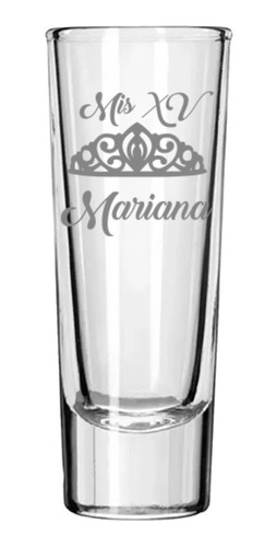 Vaso Tequilero Personalizado Boda Xvaños 2oz Serigrafía 96pz