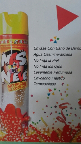 Nieve Artificial Espuma Carnaval Egresado Fiesta 