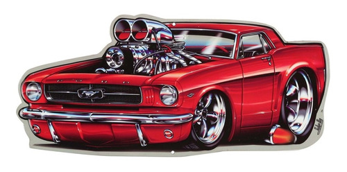 Ford Red Mustang Tin Metal Wall Art: Un Producto Con Li...