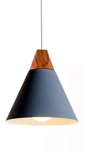 Lampara Colgante Techo Diseño Nordico Metal Madera 