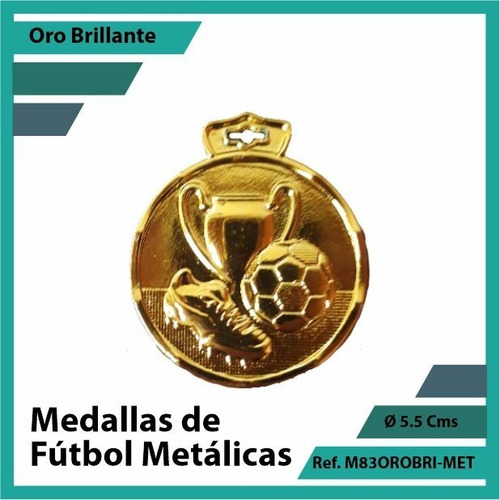 Medallas En Bogota De Futbol Oro Metalica M83oro