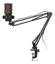 Comprar Micrófono Fifine Ampligame A8t Rgb Usb incluye Brazo Black Color Negro