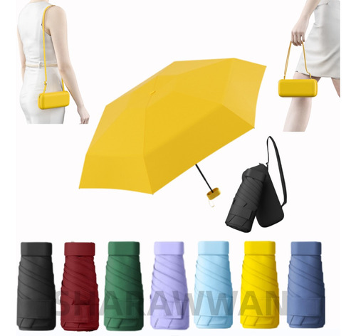 Paraguas Sombrilla Bolsillo Anti-ultravioleta +bolsa Cápsula