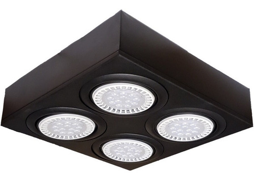 Imagen 3 de 6 de Aplique Plafón Led 48w Móvil 4 Luces Ar111 Gu10 Cardánico