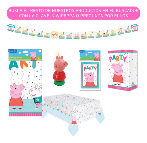 Mantel De Plastico Rectangular Fiesta Peppa Pig Kiwipeppa