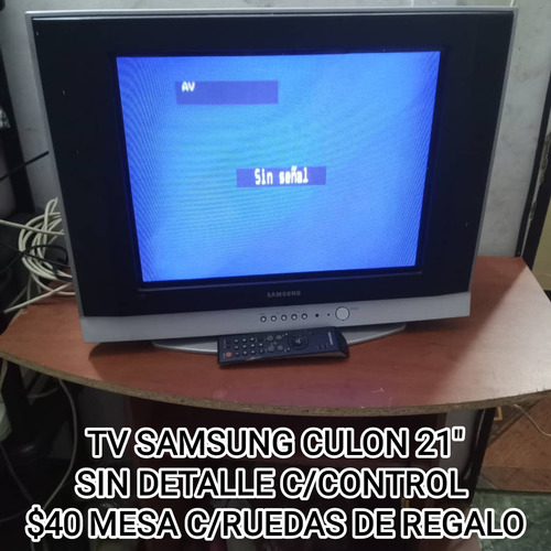 Tv Samsung Culon Perfecto Estado Con Su Control Mesa Regalo