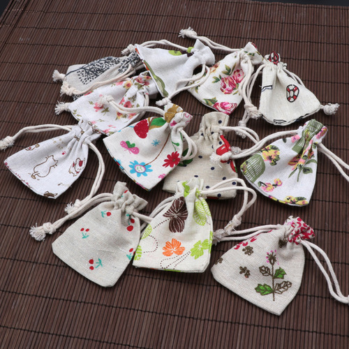 Bolsa De Regalo De Arpillera Con Cordón, Bolsitas Para Caram