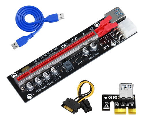 1 Tarjeta Elevadora Pci-e Pci-e X1 A X16 Usb3.0 De 6 Pines G