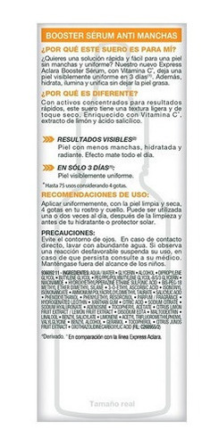 Imagen 4 de 4 de Serum Garnier Skin Active express aclara booster sérum anti manchas día/noche para todo tipo de piel de 30mL