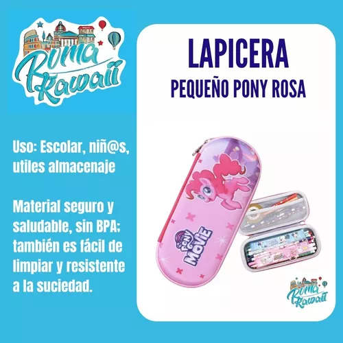 Lapicera Niñas Pony Rosa Estuche De Lápices
