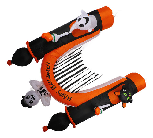 Arco Inflable Skull Ghost Led De 8 Pies Para Interiores Y Ex