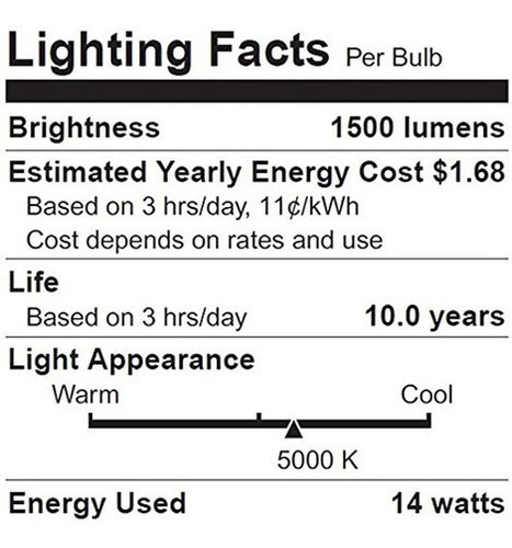 Sylvania 100w Bombilla Led Equivalente A19 Lampara 1 Pack D