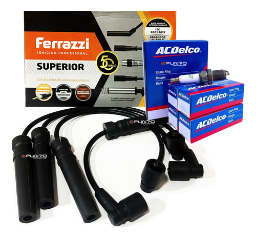 Kit Cables + Bujias Acdelco Aveo 2009 2010 2011 2012 2013