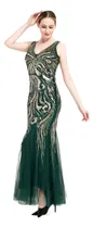 Comprar Finisimo Vestido Fiesta Semi- Elastizado Tul Y Lentejuelas