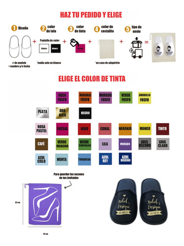 70 Pantuflas Personalizables Con Costalito Boda Xv Festiboda