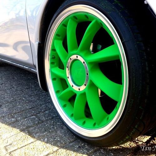 Kit X4 Verde  Fluo Plasti Car Dip Vinilo Removible Aerosol