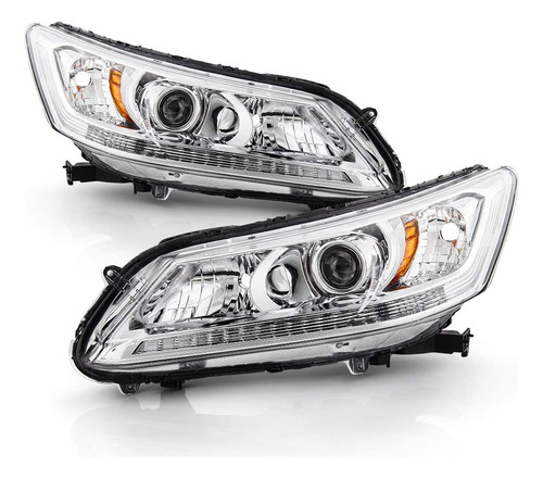 Para Modelo Halogeno Led Drl Honda Accord Sedan Carcasa Faro