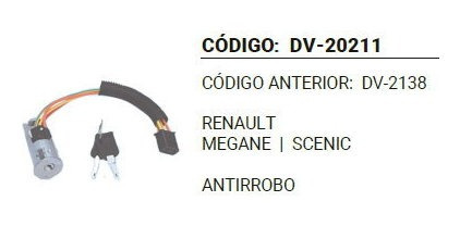 Llave Arranque Antirrobo Renault Megane Scenic