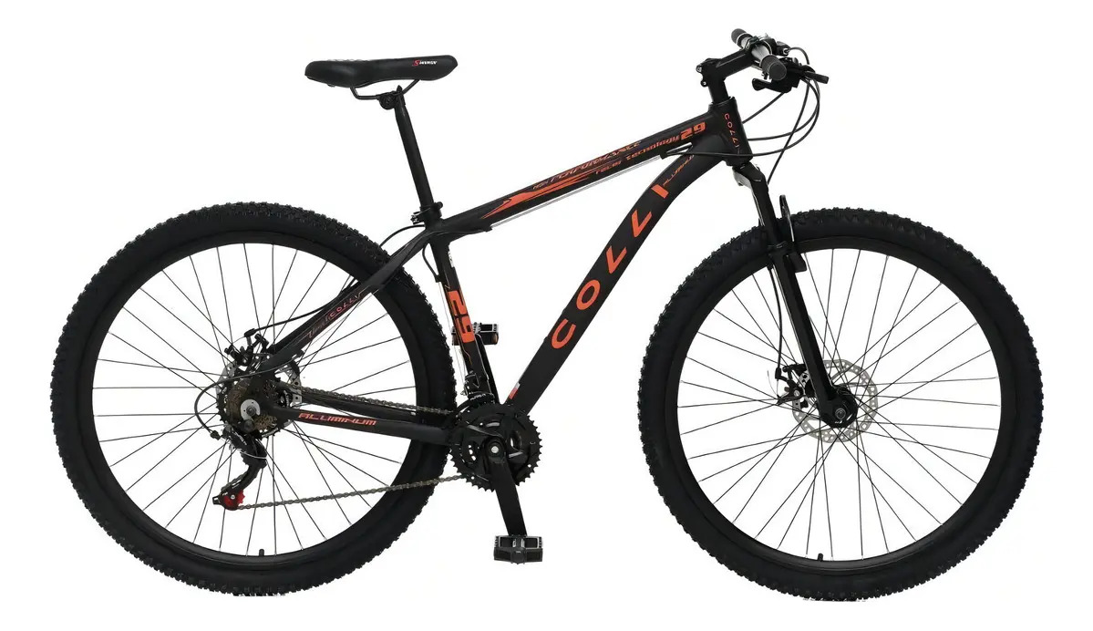 Bicicleta Aro 29 Alumínio 21 Marchas Shimano Colli Cor Preto/Laranja