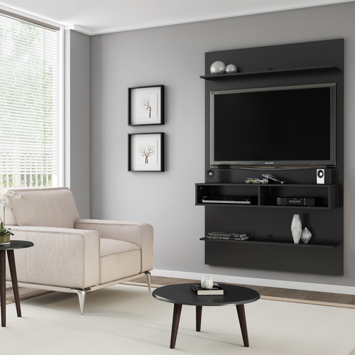 Painel Vega Para Tv De 47 Polegadas - Preto Fosco