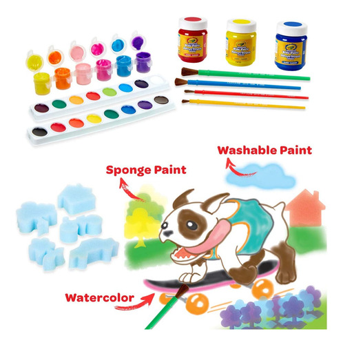 Juego De Pintura Lavable Crayola, Más De 50 Piezas, Regalo P