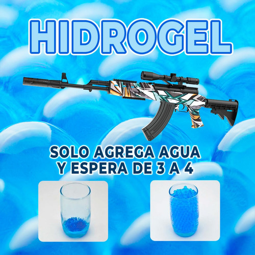 Rifle Lanzador Hidrogel Automático M416 Mira Telescópica