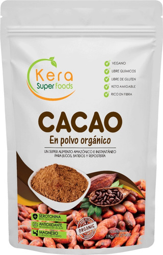 Cacao Orgánico En Polvo 1kg