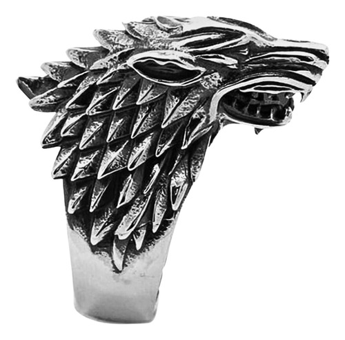 Anillo Lobo Game Of Thrones Stark Acero Inoxidable Hombre