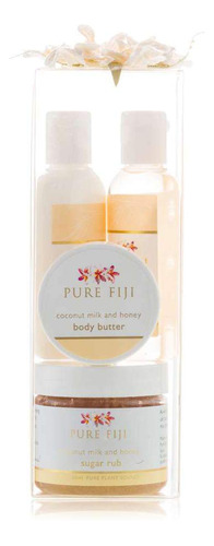 Body Gift Box Pure Fiji Sugar Exfoliante De 60 Ml, Aceite Co