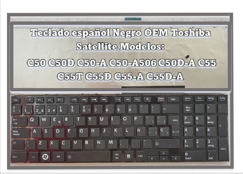 Teclado Español Negro Oem Toshiba  Satellite