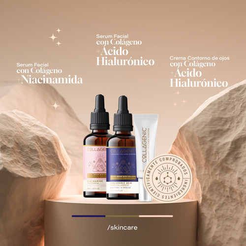 Imagen 2 de 7 de Serum Acido Hialuronico + Serum Niacinamida + Contorno Ojos